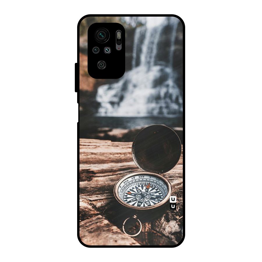 Compass Travel Metal Back Case for Redmi Note 10