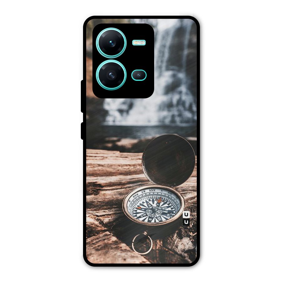 Compass Travel Metal Back Case for Vivo V25