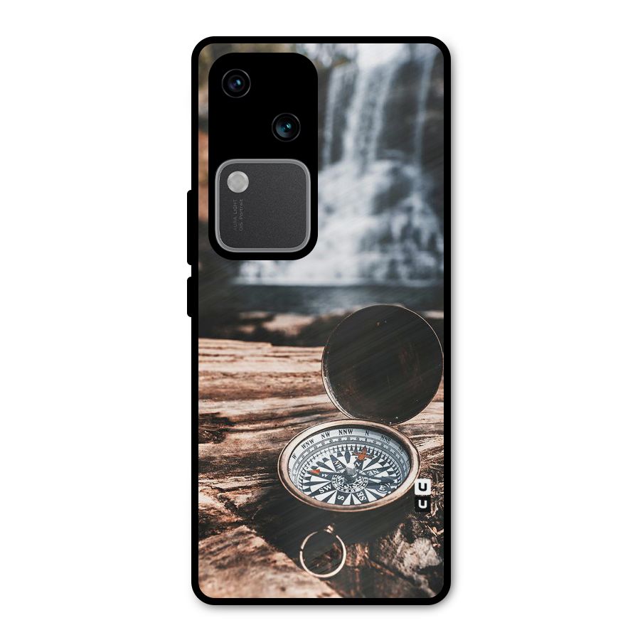 Compass Travel Metal Back Case for Vivo V30