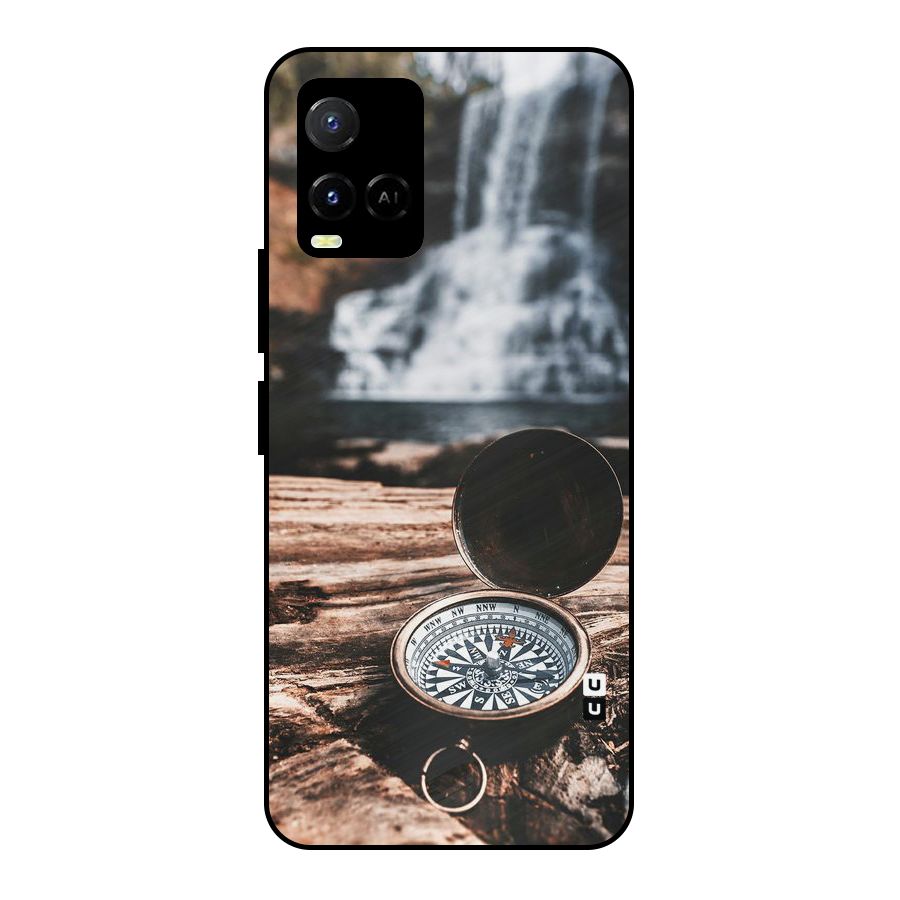 Compass Travel Metal Back Case for Vivo Y21A