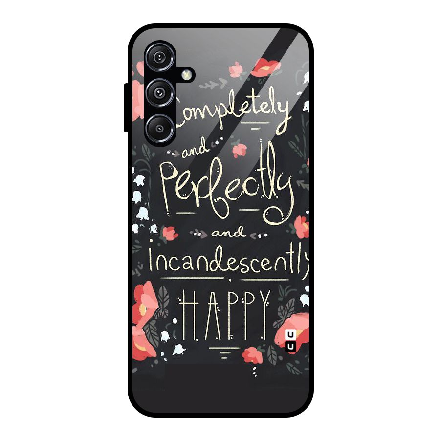 Completely Happy Glass Back Case for Galaxy M34 5G