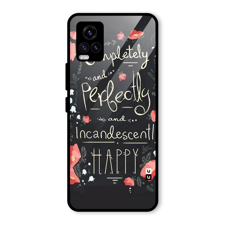 Completely Happy Glass Back Case for Vivo V20 2021
