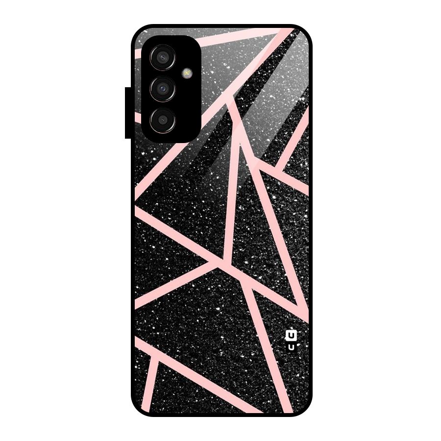 Concrete Black Pink Stripes Glass Back Case for Galaxy F13
