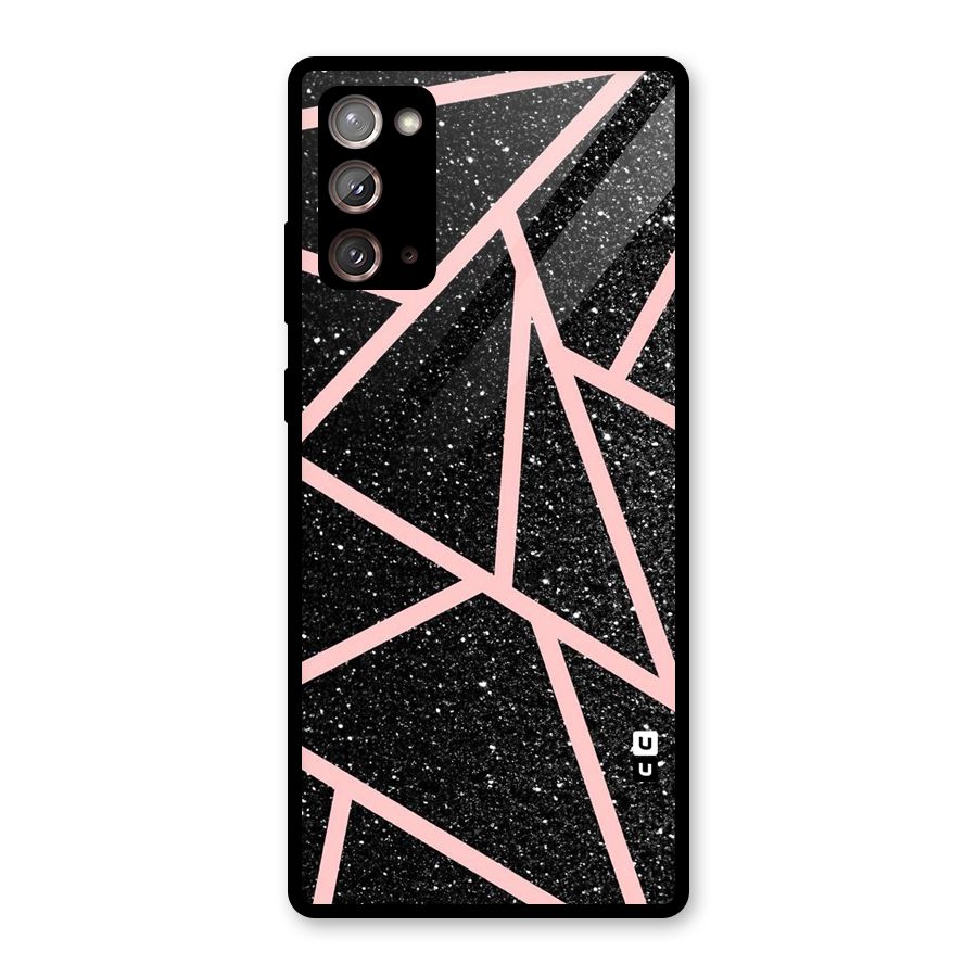 Concrete Black Pink Stripes Glass Back Case for Galaxy Note 20