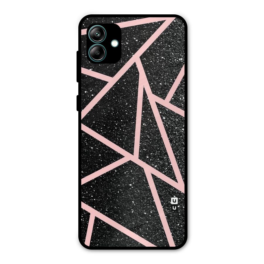 Concrete Black Pink Stripes Metal Back Case for Galaxy A04