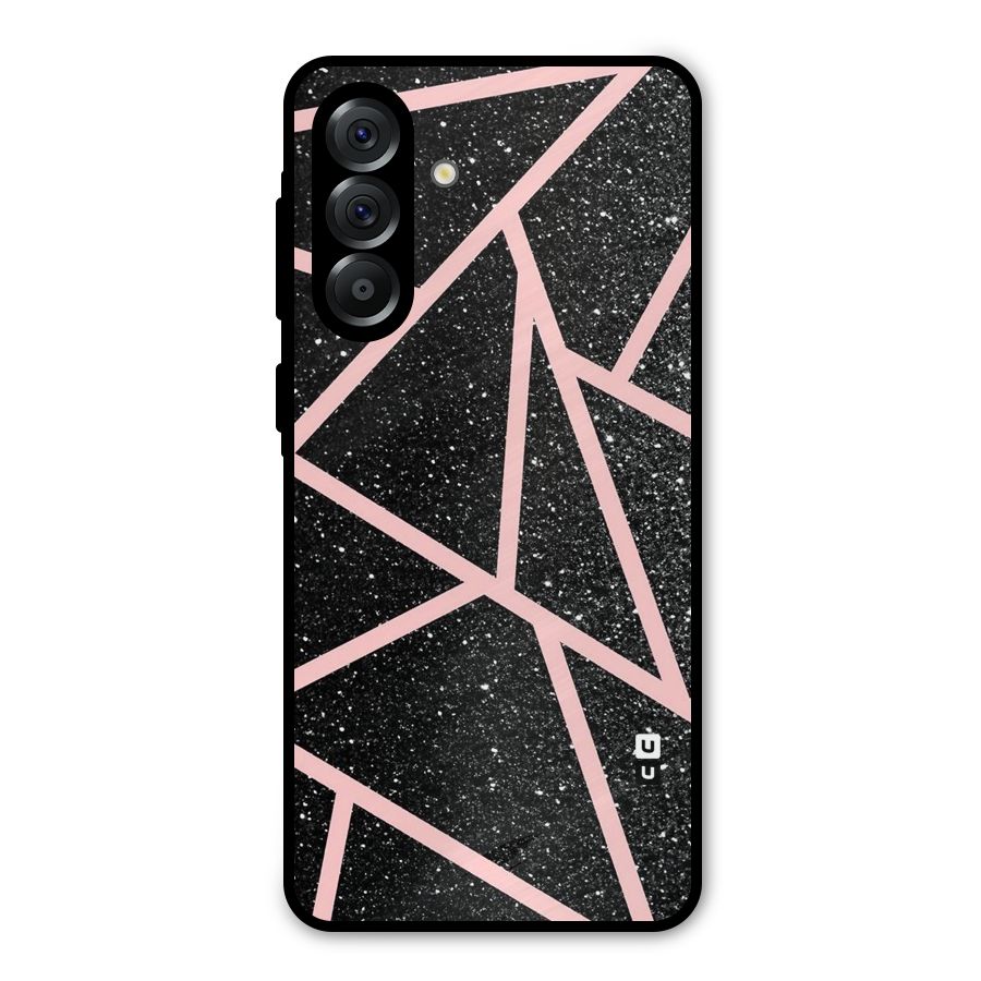 Concrete Black Pink Stripes Metal Back Case for Galaxy A36