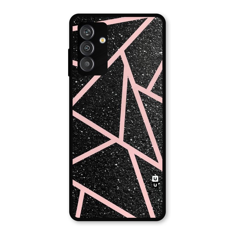 Concrete Black Pink Stripes Metal Back Case for Galaxy F13