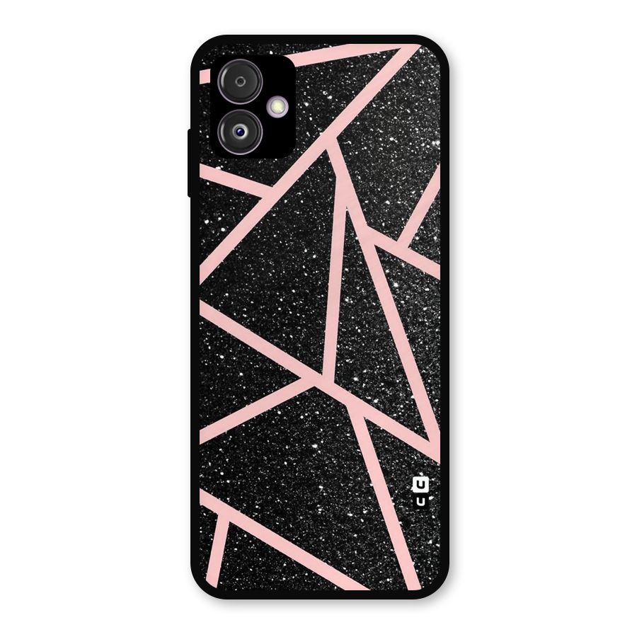 Concrete Black Pink Stripes Metal Back Case for Galaxy F14