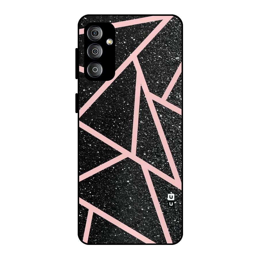 Concrete Black Pink Stripes Metal Back Case for Galaxy F23