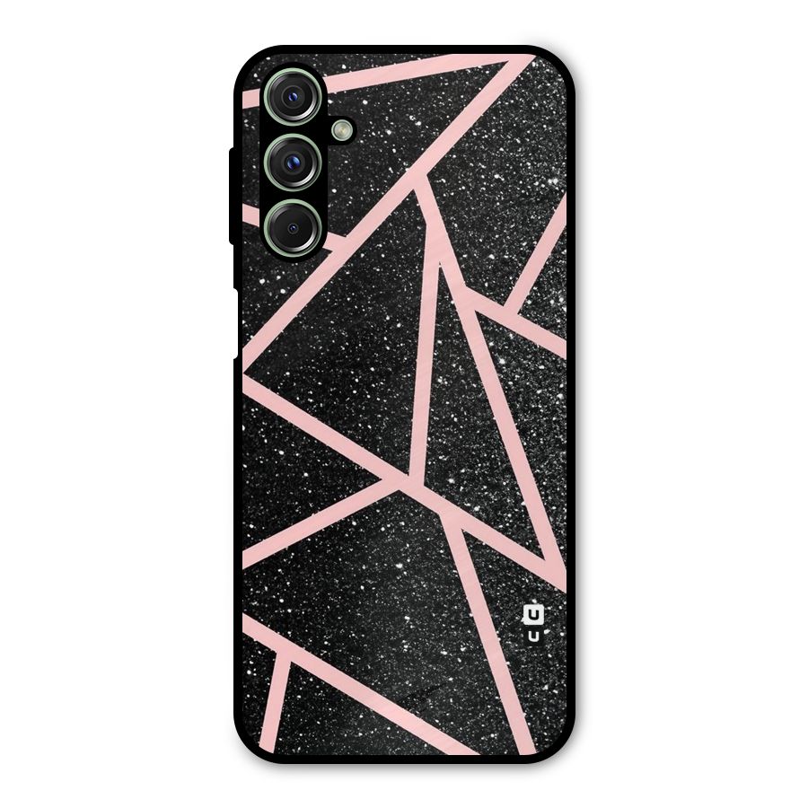 Concrete Black Pink Stripes Metal Back Case for Galaxy F34