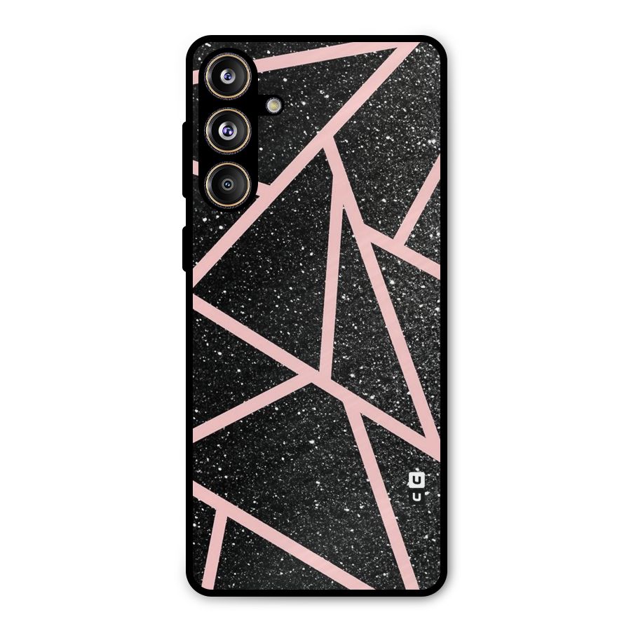 Concrete Black Pink Stripes Metal Back Case for Galaxy F55
