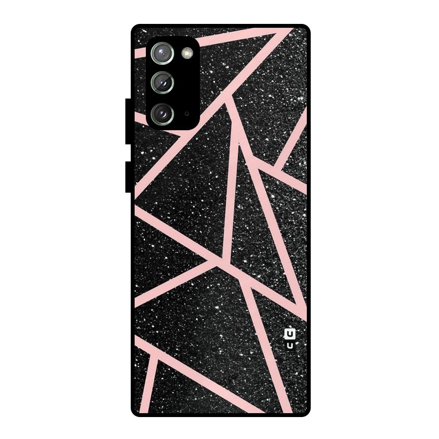 Concrete Black Pink Stripes Metal Back Case for Galaxy Note 20