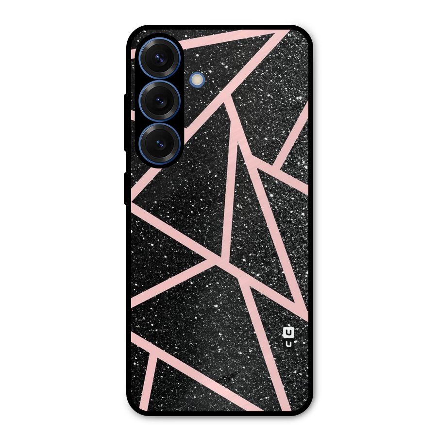Concrete Black Pink Stripes Metal Back Case for Galaxy S25
