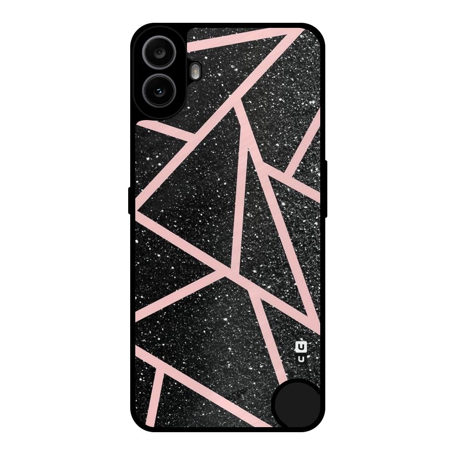 Concrete Black Pink Stripes Metal Back Case for Nothing CMF Phone 1