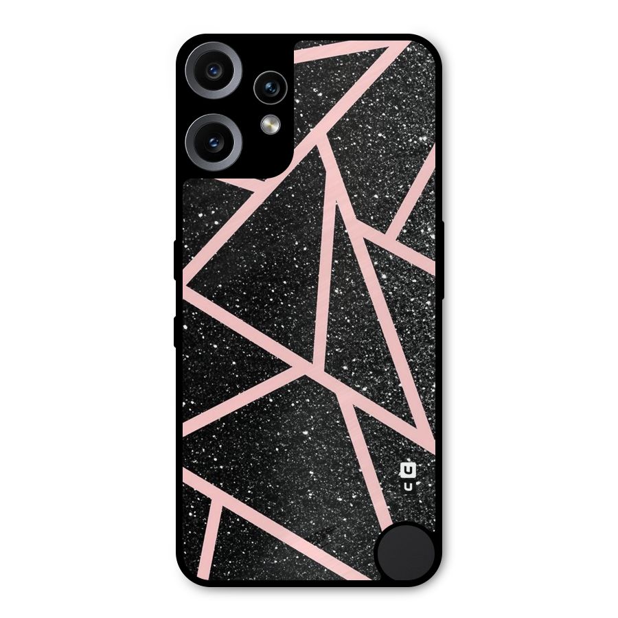 Concrete Black Pink Stripes Metal Back Case for Nothing CMF Phone 2 Pro