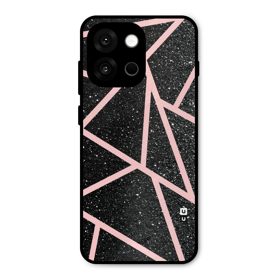 Concrete Black Pink Stripes Metal Back Case for OnePlus 13s