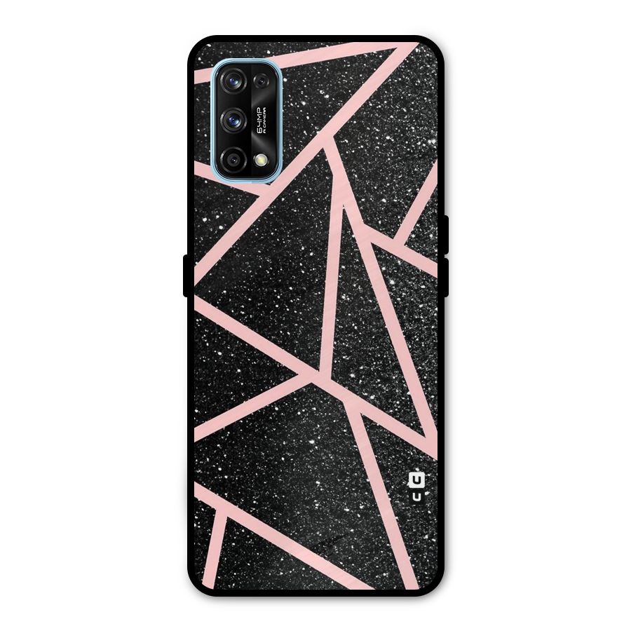 Concrete Black Pink Stripes Metal Back Case for Realme 7 Pro