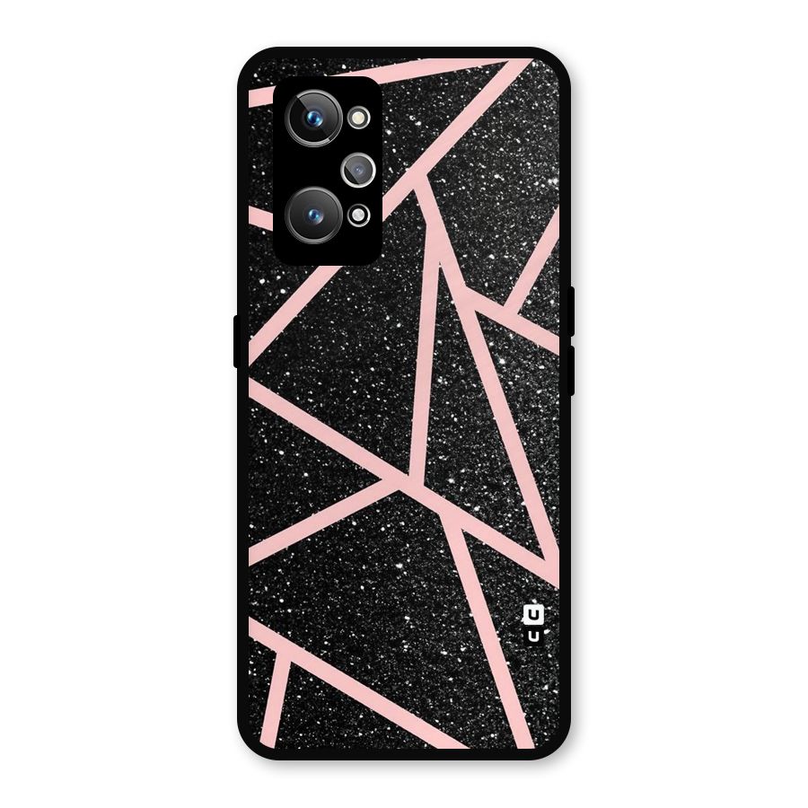 Concrete Black Pink Stripes Metal Back Case for Realme GT 2