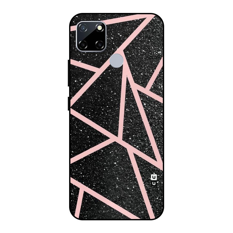Concrete Black Pink Stripes Metal Back Case for Realme Narzo 20