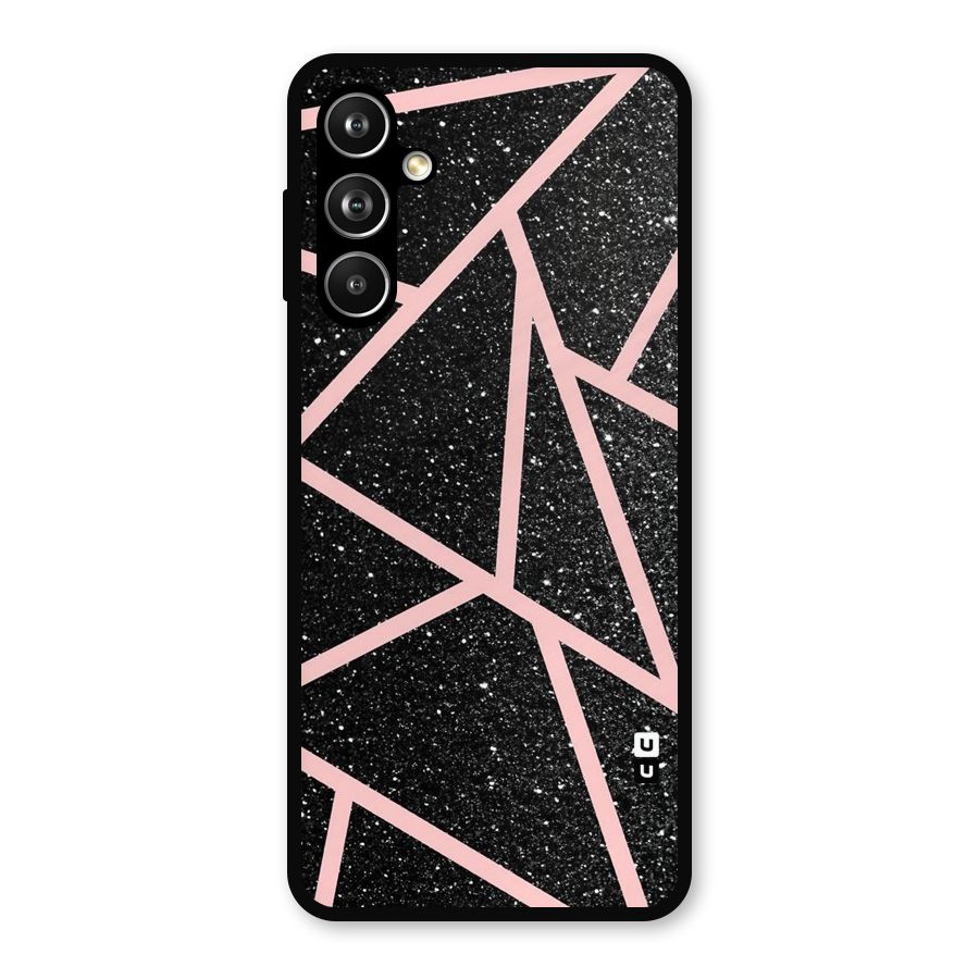 Concrete Black Pink Stripes Metal Back Case for Samsung Galaxy M54