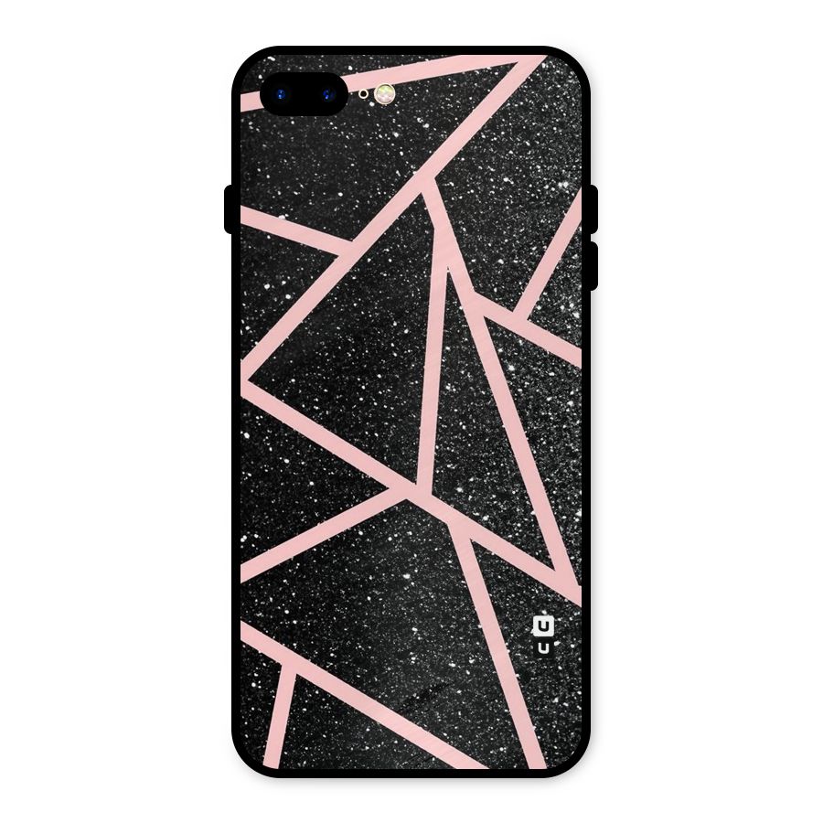 Concrete Black Pink Stripes Metal Back Case for iPhone 7 Plus