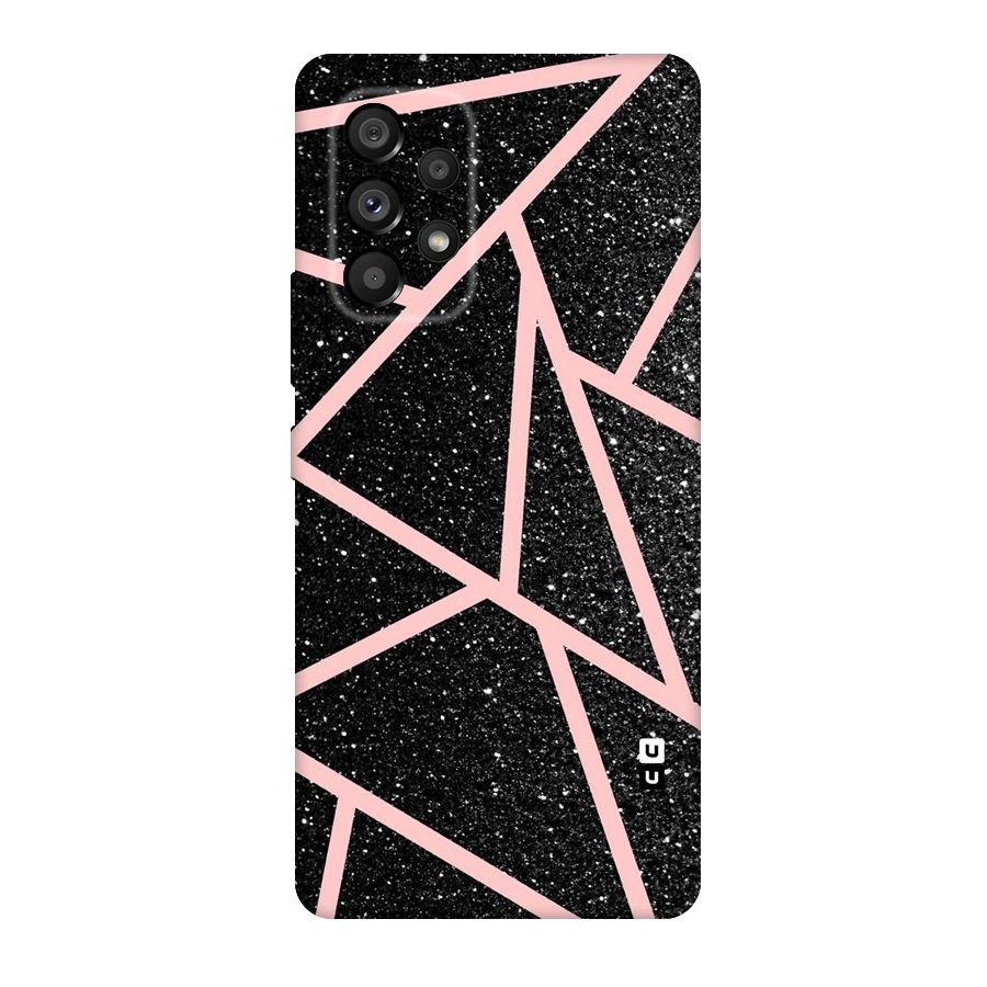 Concrete Black Pink Stripes Original Polycarbonate Back Case for Galaxy A53 5G