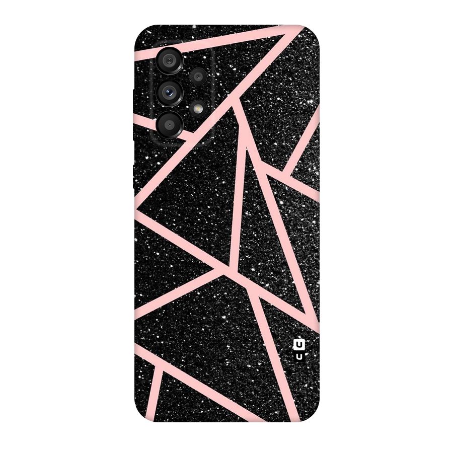 Concrete Black Pink Stripes Original Polycarbonate Back Case for Galaxy A73 5G