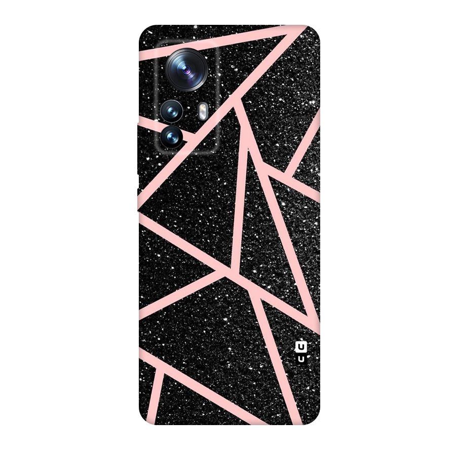 Concrete Black Pink Stripes Original Polycarbonate Back Case for Xiaomi 12 Pro