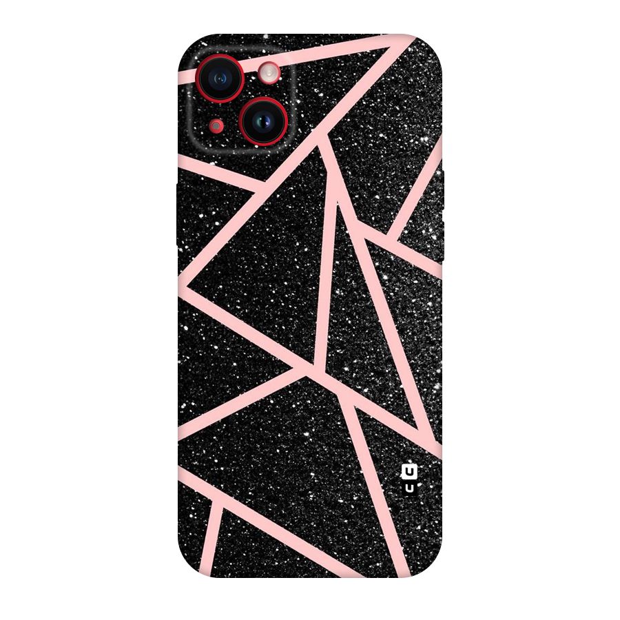 Concrete Black Pink Stripes Original Polycarbonate Back Case for iPhone 14 Plus