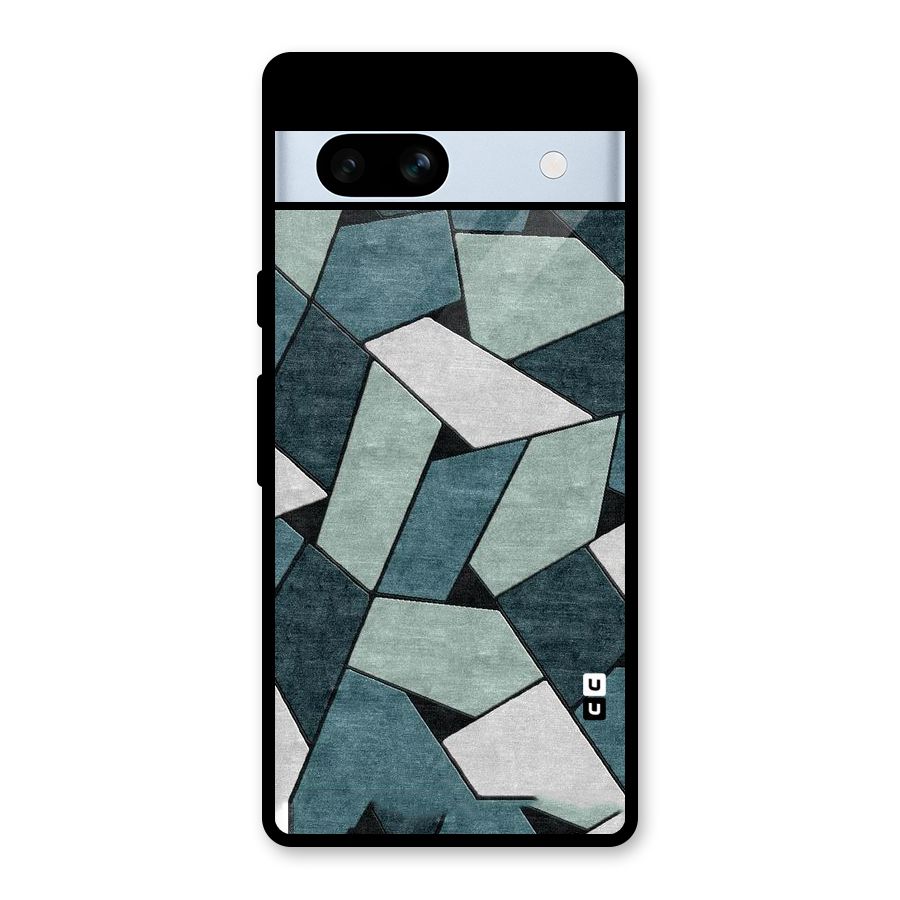 Concrete Green Abstract Glass Back Case for Google Pixel 7a