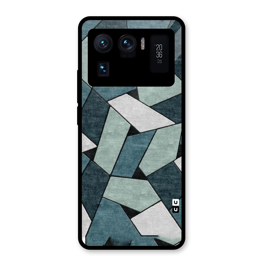 Concrete Green Abstract Glass Back Case for Mi 11 Ultra