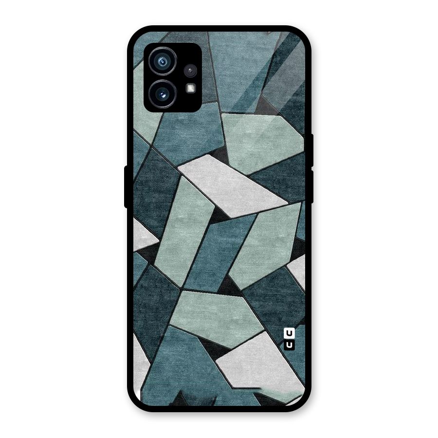 Concrete Green Abstract Glass Back Case for Nothing Phone 1