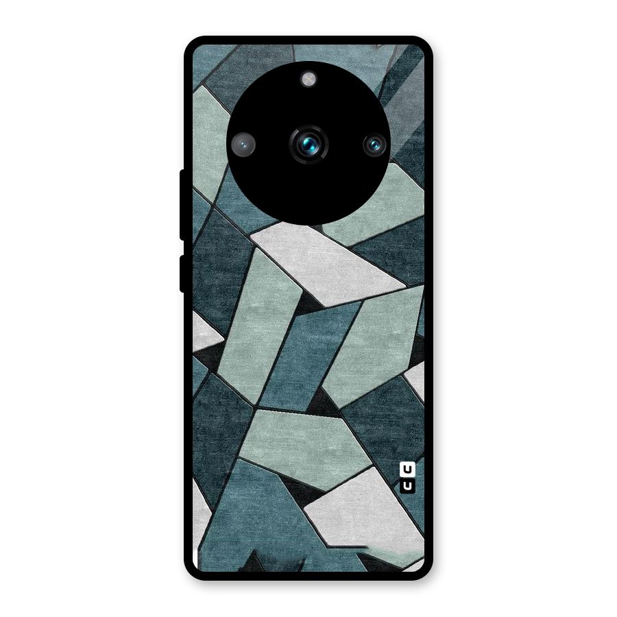 Concrete Green Abstract Glass Back Case for Realme 11 Pro