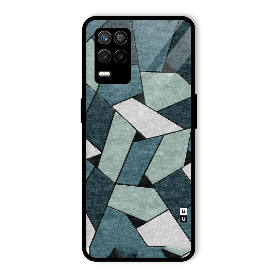 Concrete Green Abstract Glass Back Case for Realme 8s 5G