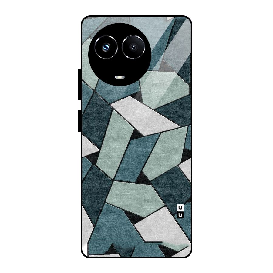 Concrete Green Abstract Glass Back Case for Realme Narzo 60X
