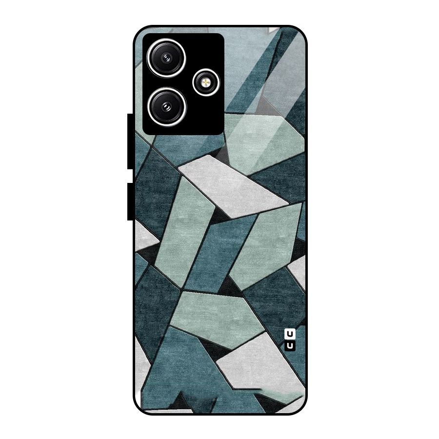 Concrete Green Abstract Glass Back Case for Redmi 12 5G