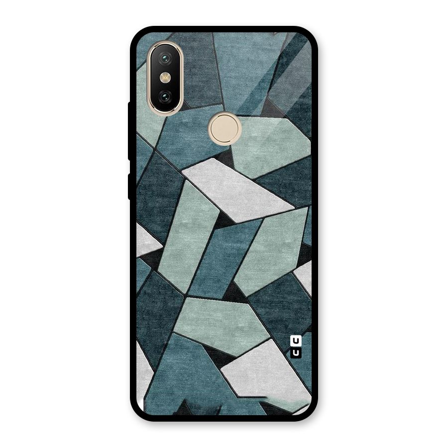 Concrete Green Abstract Glass Back Case for Redmi A2