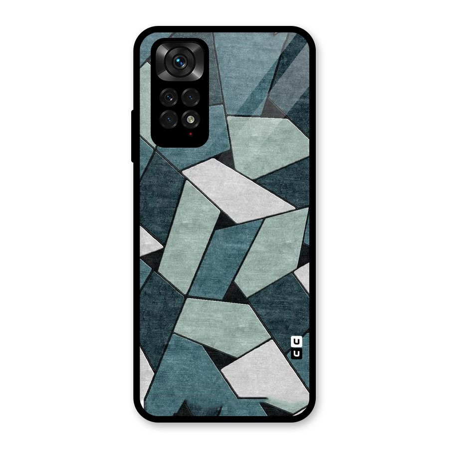 Concrete Green Abstract Glass Back Case for Redmi Note 11S
