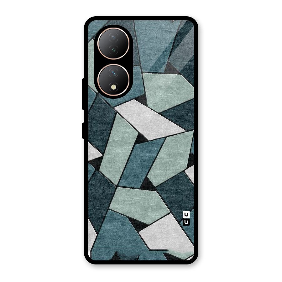 Concrete Green Abstract Glass Back Case for Vivo Y100A