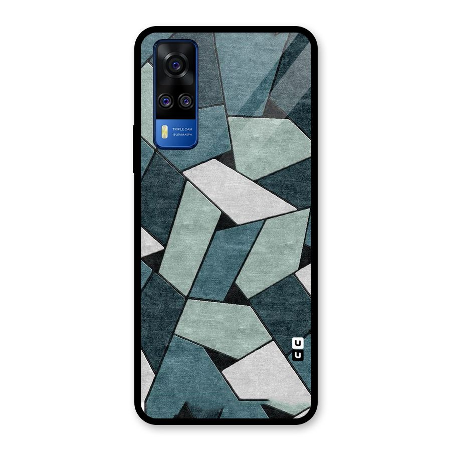 Concrete Green Abstract Glass Back Case for Vivo Y31