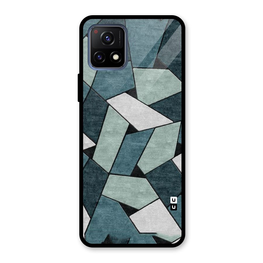 Concrete Green Abstract Glass Back Case for Vivo Y72 5G
