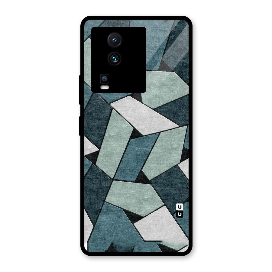 Concrete Green Abstract Glass Back Case for Vivo iQOO Neo 7
