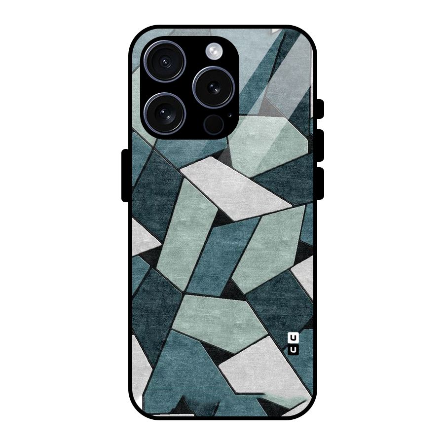 Concrete Green Abstract Glass Back Case for iPhone 15 Pro