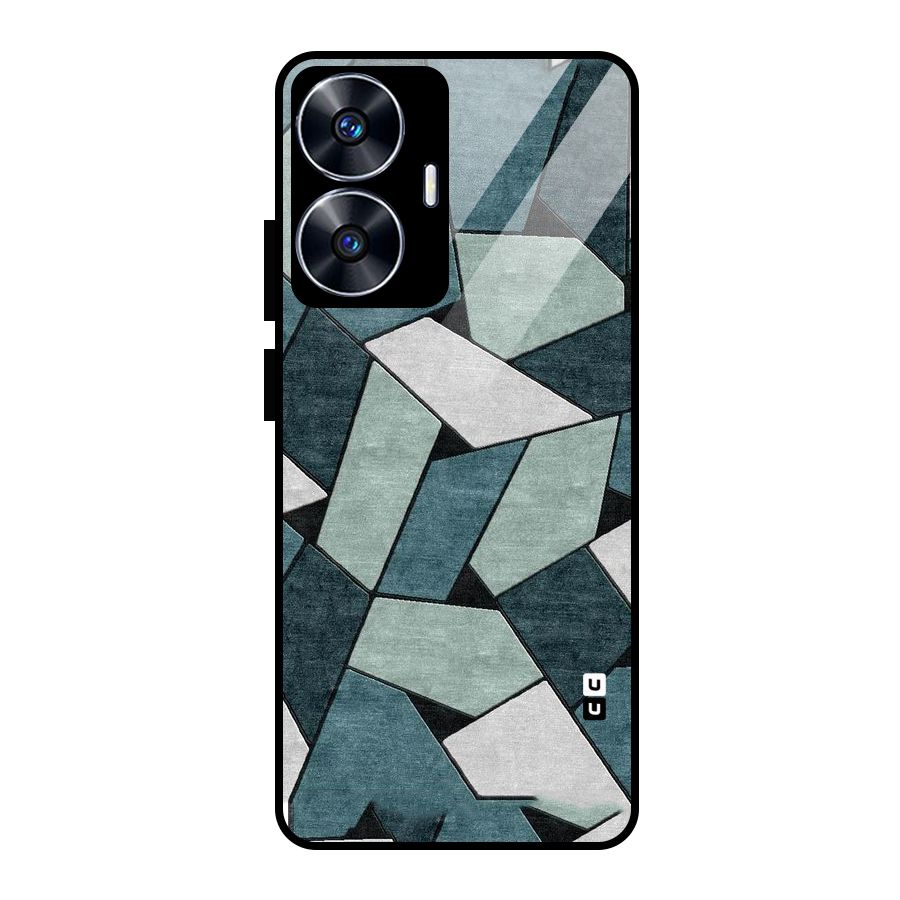 Concrete Green Abstract Glass Back Case for realme C55
