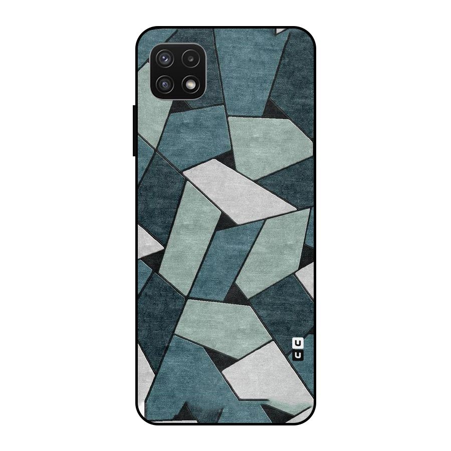 Concrete Green Abstract Metal Back Case for Galaxy A22 5G