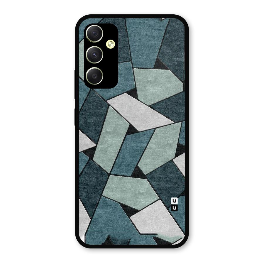 Concrete Green Abstract Metal Back Case for Galaxy A34