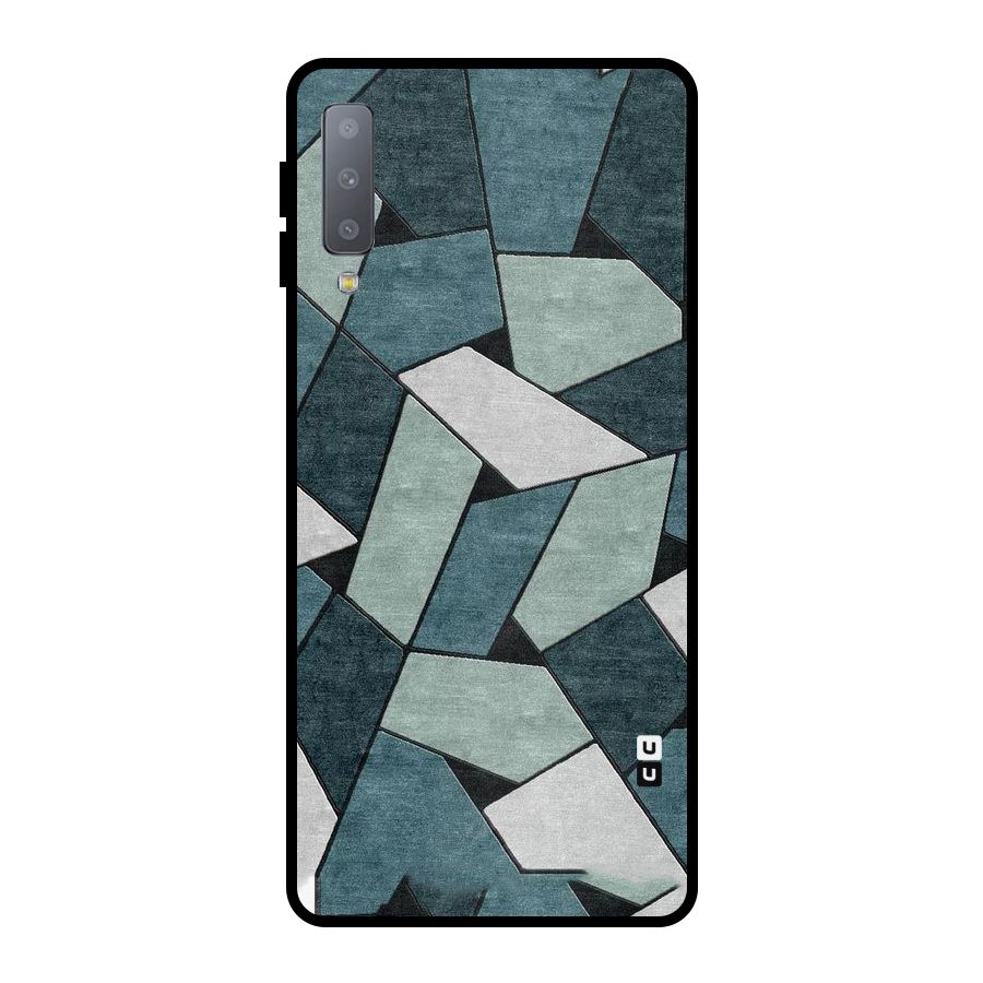 Concrete Green Abstract Metal Back Case for Galaxy A7 (2018)
