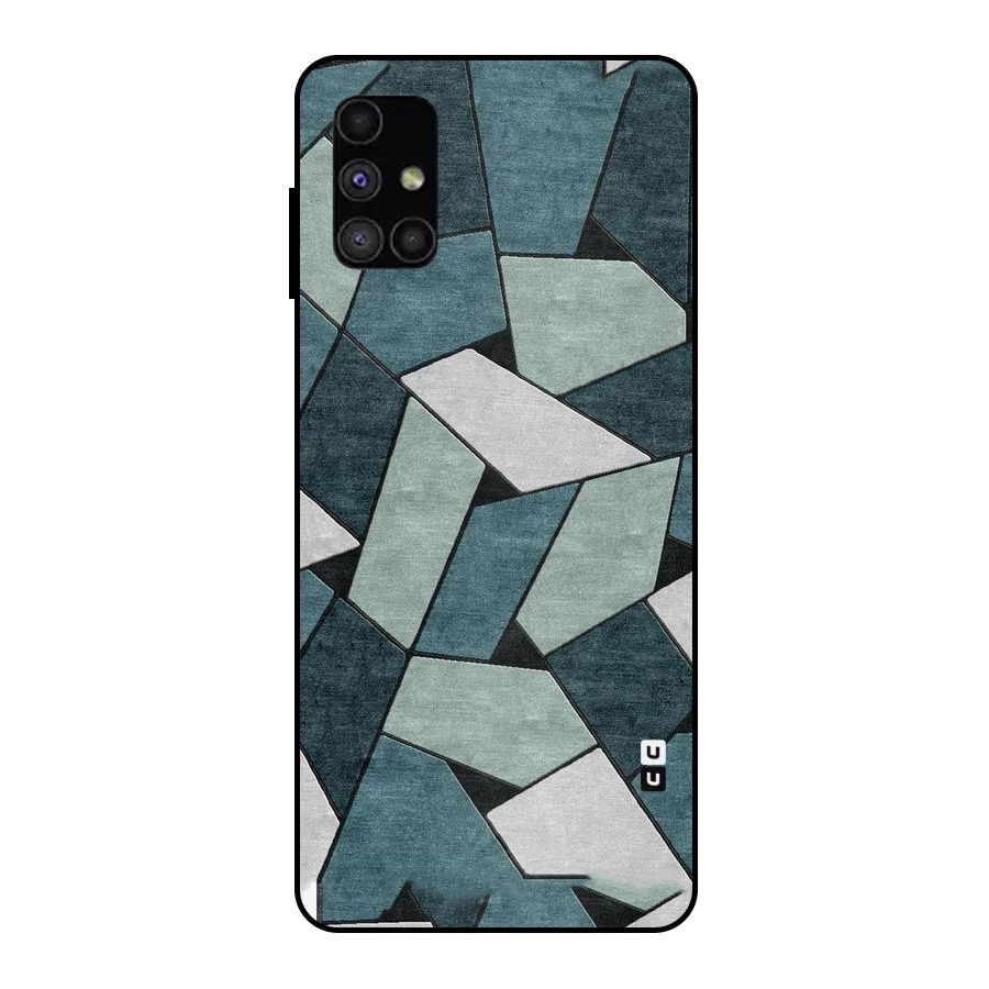 Concrete Green Abstract Metal Back Case for Galaxy M51