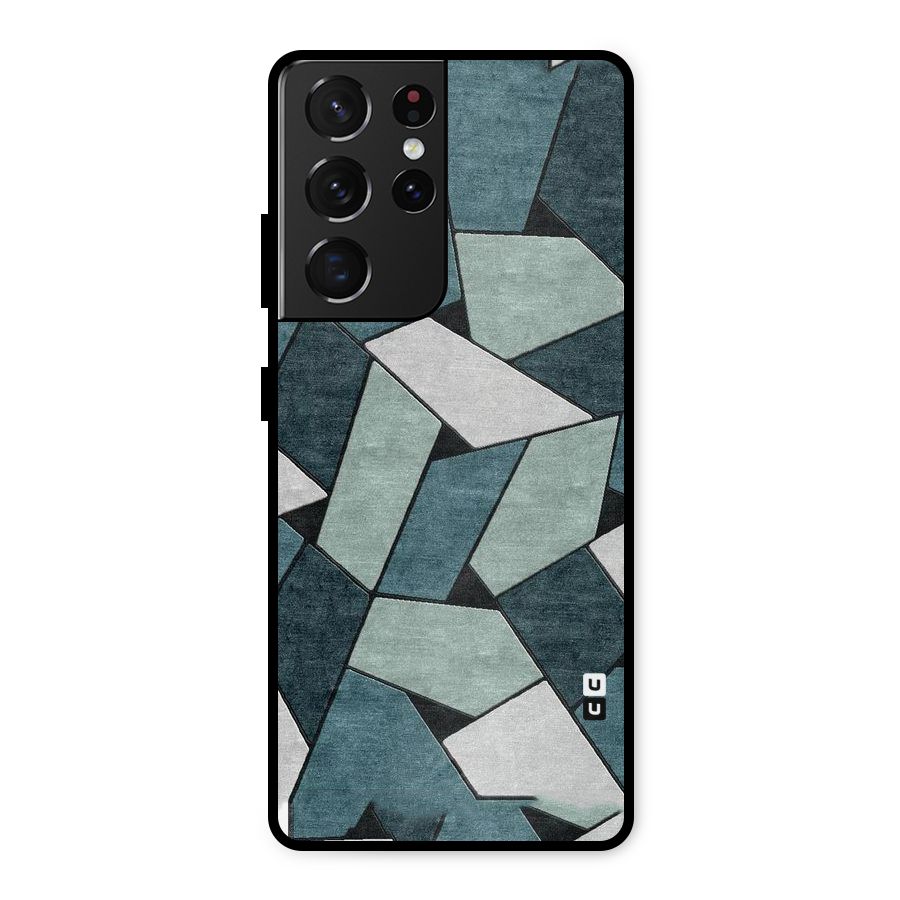 Concrete Green Abstract Metal Back Case for Galaxy S21 Ultra 5G