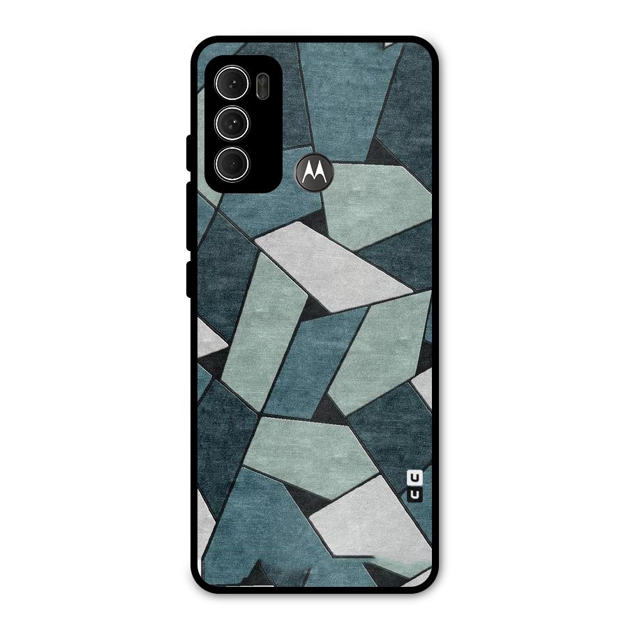 Concrete Green Abstract Metal Back Case for Moto G60